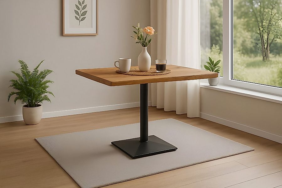 SAM® Bistrotisch Ingmar, massives Akazien- oder Mangoholz, Baumkante, Säule günstig online kaufen