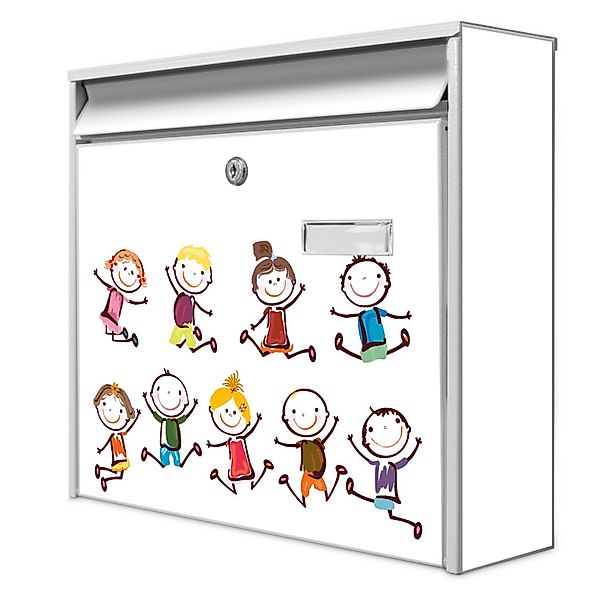 Banjado Briefkasten Weiß 36.2x32.2x10cm Groß / Inkl. Montagematerial & 2 Sc günstig online kaufen