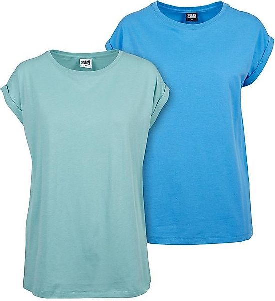 URBAN CLASSICS Rundhalsshirt Ladies Extended Shoulder Tee 2-Pack T-Shirt Da günstig online kaufen