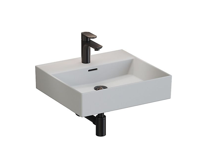 Aqua Bagno Waschbecken Aufsatzwaschbecken wandhängend 50cm weiß Keramik Gäs günstig online kaufen