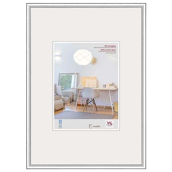 walther design New Lifestyle Kunststoff Bilderrahmen  Kunstglas 20x30 cm Si günstig online kaufen