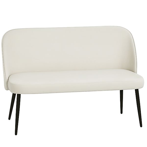 HOMCOM Sofa 2-Sitzer kleine Couch 127 cm Polstersofa mit Samtoptik, geschwu günstig online kaufen