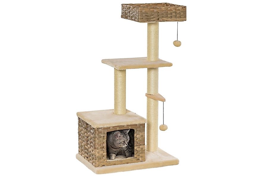 PawHut Kratzbaum Kätzchen Möbel mit Katzenhöhle Ballspielzeug, Sisal weiche günstig online kaufen
