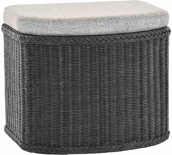 Krines Home Wäschetruhe Wäschekorb bauchig Sitz Truhe Sitzbank mit Deckel S günstig online kaufen