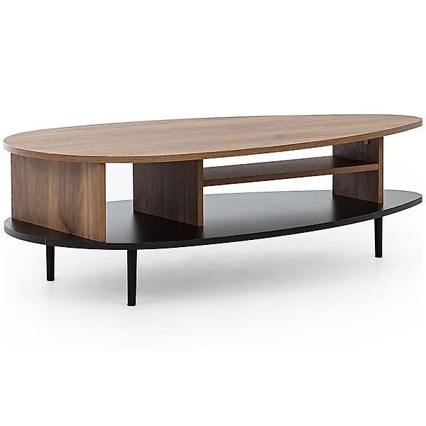 Lomadox Couchtisch VAREDO-132, Eiche Stauraum Wohnzimmer günstig online kaufen