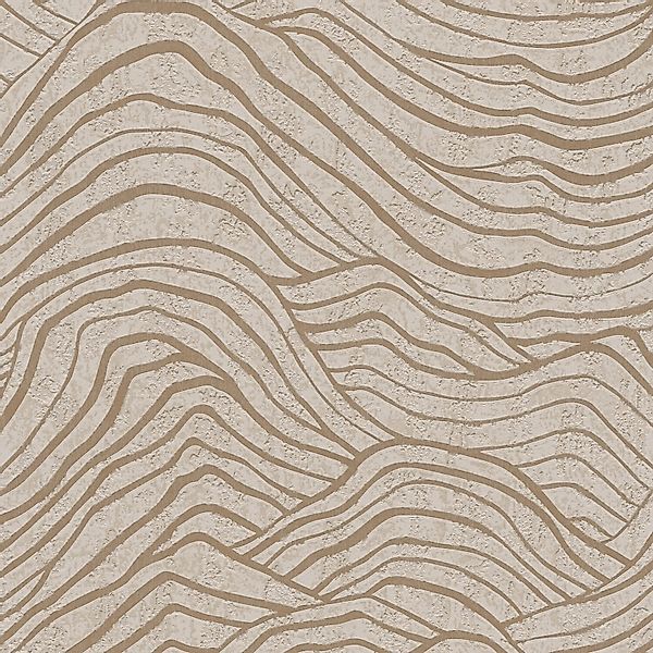 PROFHOME 395071-GU Grafik Tapete metallische Akzente Beige Gold Grau 0,53 m günstig online kaufen