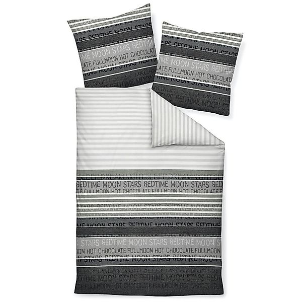 Janine Bettwäsche Palermo 3076 08 Grau, günstig online kaufen