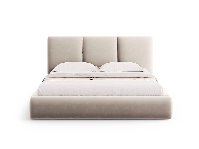 Windsor & Co | Bettgestell Horizon mit Kopfteil und Stauraum Samt 200 x 200 günstig online kaufen