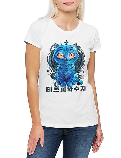Urban Backwoods Print-Shirt Cute Anime Hunter Cat Damen T-Shirt Hunters KPo günstig online kaufen