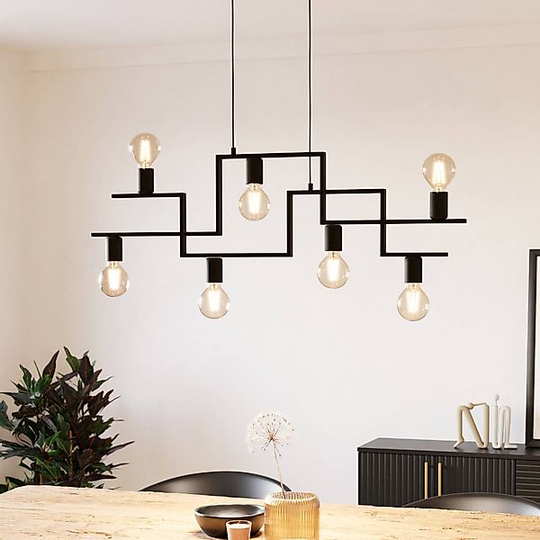 Hängeleuchte Fembard aus Stahl, siebenflammig günstig online kaufen