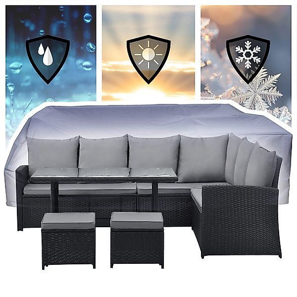 SVITA Gartenlounge-Set MONROE, (Set, Gartenmöbel-Garnitur mit günstig online kaufen