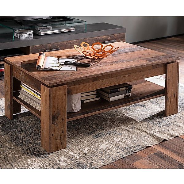 trendteam Couchtisch Couchtisch Wohnzimmertisch, Old Used Wood (no-Set), Br günstig online kaufen