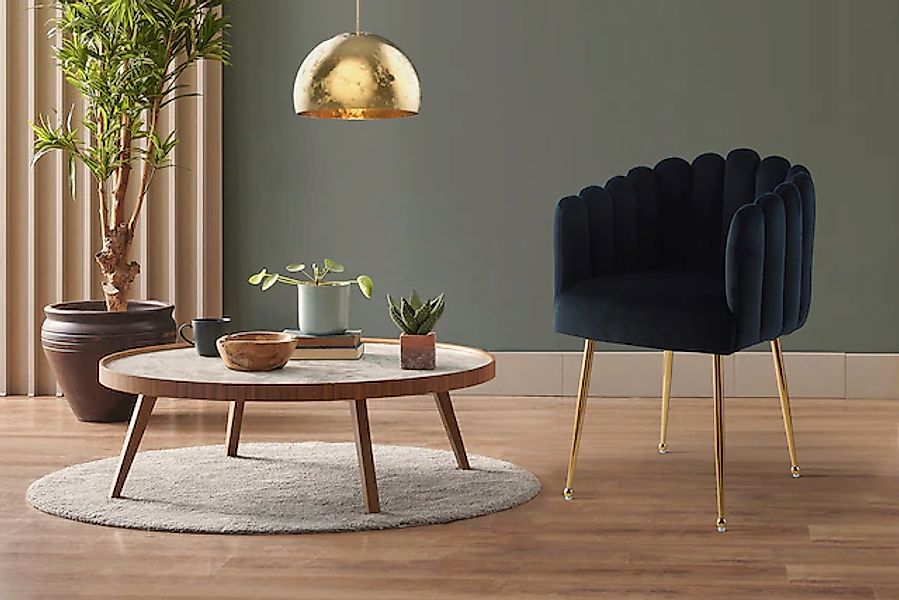 Kayoom Esszimmerstuhl »Stuhl Mucha, dekorativer Luxus-Stuhl«, 1 St., Stoffb günstig online kaufen
