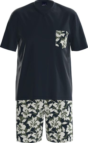 Ammann Pyjama Bio Herren-Shorty Single-Jersey gemustert günstig online kaufen