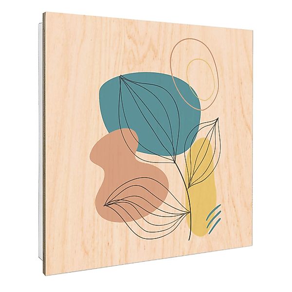 Banjado Großer Schlüsselbox Holz 30x30cm Weiß Scharnier Rechts 50 Haken Sch günstig online kaufen