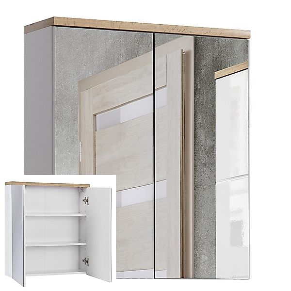 Lomadox Spiegelschrank SOLNA-56 60cm, weiß mit günstig online kaufen
