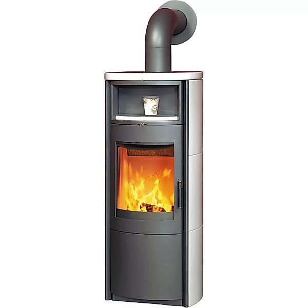 Hark Küchenofen Nika ECOplus Ofenkacheln Creme-Weiß 5 kW mit Automatik günstig online kaufen