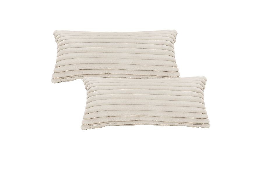 KEAYOO Bettwäsche Flauschiger Kunstfell-Streifen, 2 teilig, Plüsch Bettwäsc günstig online kaufen