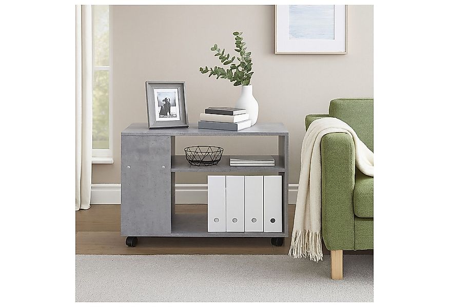 HTI-Living Beistelltisch Beistelltisch auf Rollen Thekla Beton (Stück, 1-St günstig online kaufen