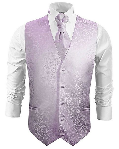 Paul Malone Anzugweste Herren Hochzeitsweste mit Plastron Set 2tlg floral - günstig online kaufen