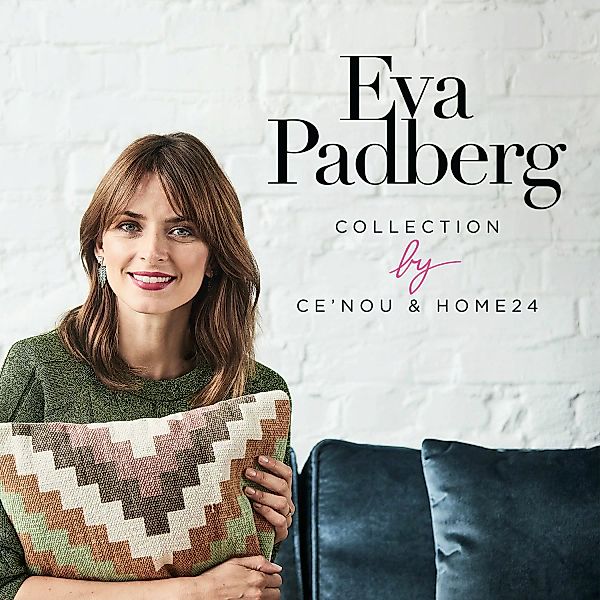 home24 Eva Padberg Collection Sofa Lavina 3-Sitzer Rose Webstoff 187x95x85 günstig online kaufen