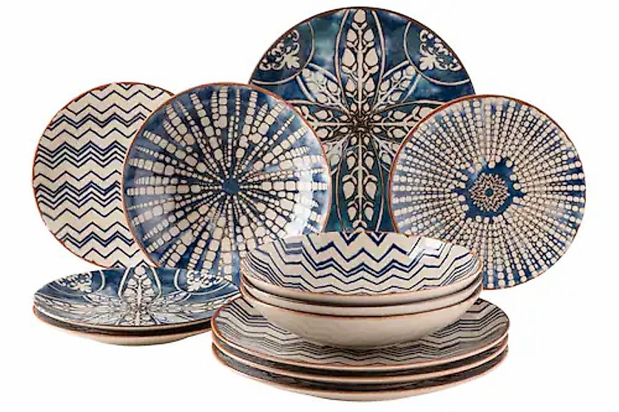 MÄSER Tafelservice »IBERICO BLUE, Geschirr-Set, Steinzeug« günstig online kaufen