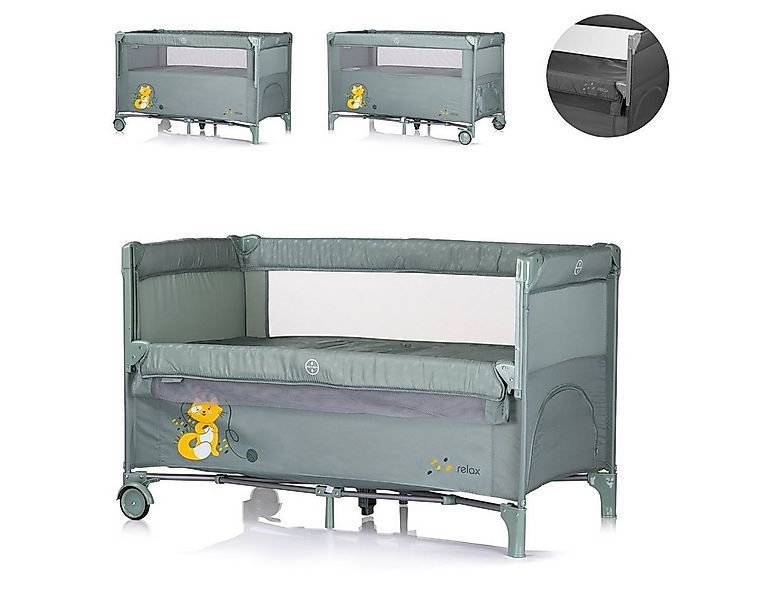 Chipolino Baby-Reisebett Reisebett Relax 2 Ebenen, Vorderseite absenkbar, S günstig online kaufen