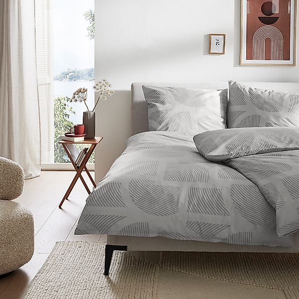 bugatti Bettwäsche "Satinbettwäsche bugatti" 2 Stk. tlg. mit abstraktem Mus günstig online kaufen