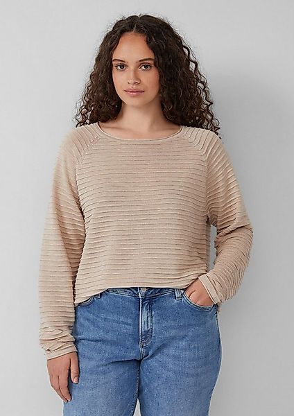 QS Longpullover Strickpullover Pullover mit Strukturmuster aus Viskosemix günstig online kaufen