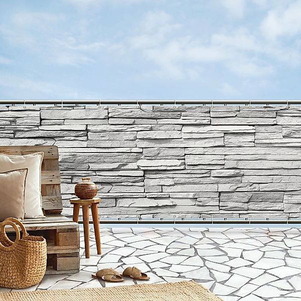 Balkon Sichtschutz Ashlar Masonry günstig online kaufen