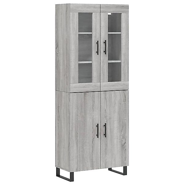 vidaXL Highboard Grau Sonoma 69,5x34x180 cm Holzwerkstoff 3198239 günstig online kaufen