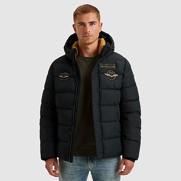 PME LEGEND Steppjacke mit Kapuze mit Kapuze und Logo-Badges günstig online kaufen