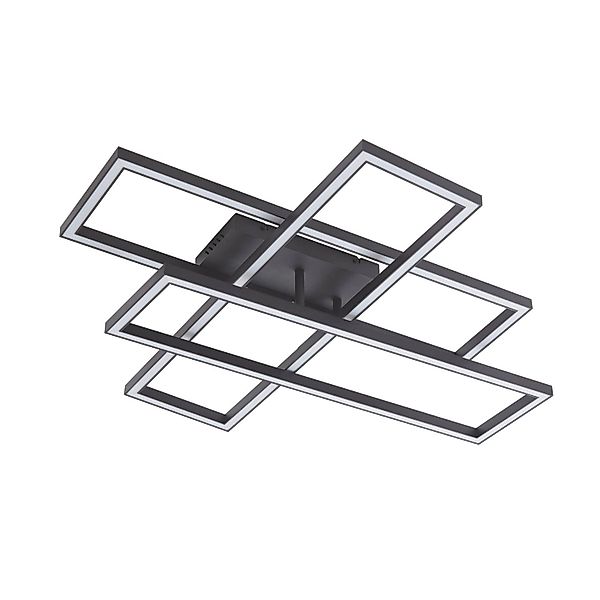 Lucande LED Deckenleuchte Tjado 10013006 Dimmbar Modern in Schwarz aus Meta günstig online kaufen
