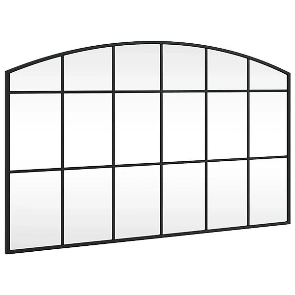 vidaXL Wandspiegel Schwarz 100x60 cm Gewölbt Eisen 358639 günstig online kaufen