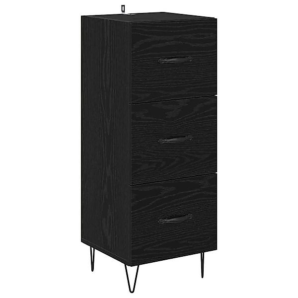 vidaXL Sideboard Schwarz Eichen-Optik 34 x 34,5 x 90 cm Holzwerkstoff 88155 günstig online kaufen