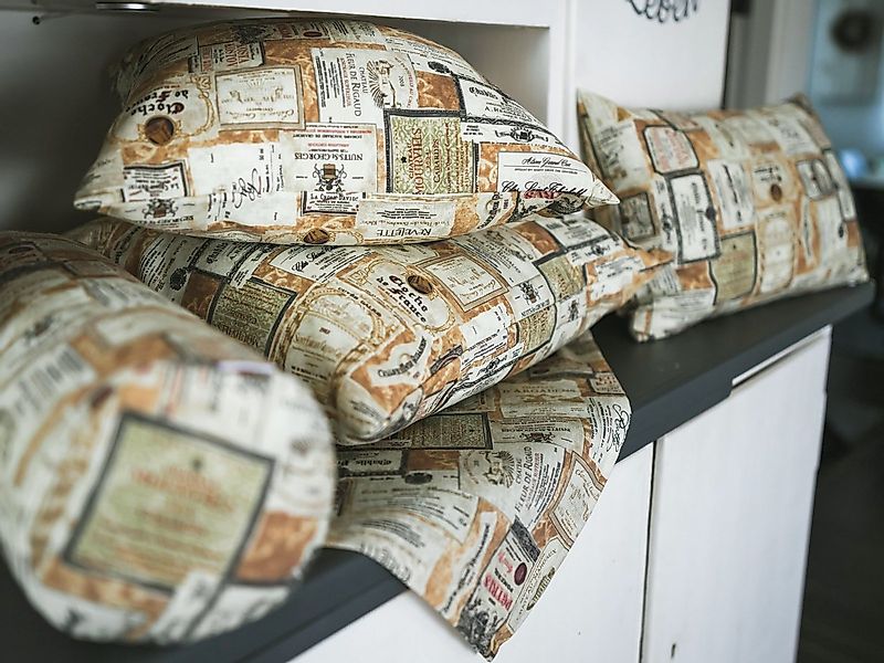 beties Kissenbezug Rustika, Kissenhülle ca. 40x40 cm Dekokissen Retro Wein günstig online kaufen