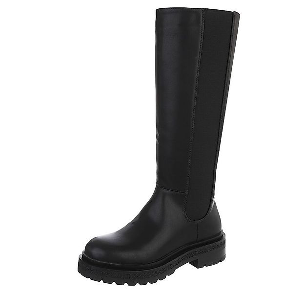 Ital-Design Modische Stiefel für Damen mit geradem Schaft und Komfort Plate günstig online kaufen