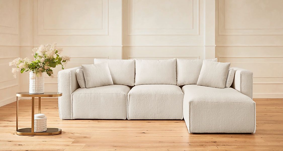 Home affaire Ecksofa "Comfine L-Form", zusammengesetzt aus Modulen, 3 Bezug günstig online kaufen