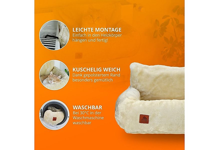 SCHLITZOHR Katzen-Hängematte Heizungsliege Lucky, Polyester, Heizungsliege günstig online kaufen