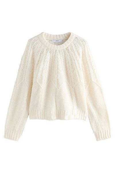 Next Rundhalspullover Pullover mit Zopfstrickmuster, Rundhalsausschnitt (1- günstig online kaufen