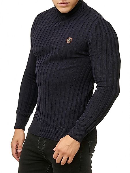 RedBridge Strickpullover Rollkragen Strickpullover mit Logopatch günstig online kaufen
