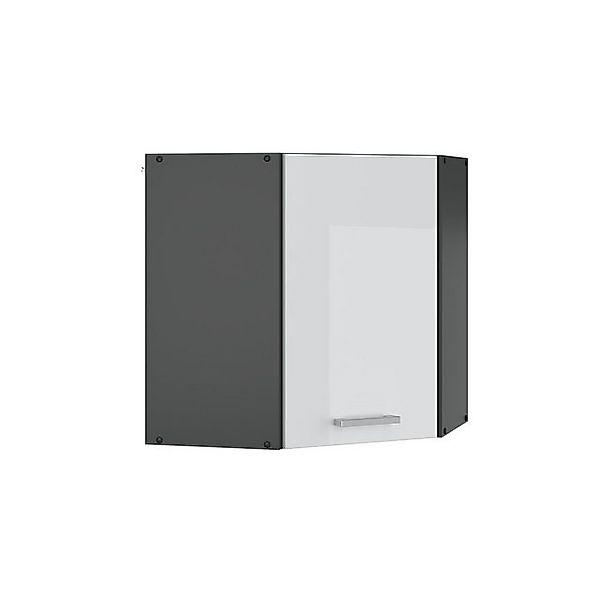 Vicco Eckhängeschrank R-Line Küchen-Eckschrank Weiß Hochglanz/Anthrazit 57 günstig online kaufen