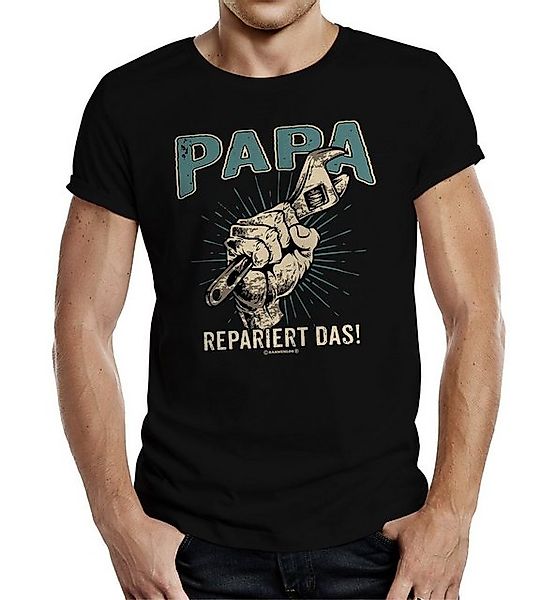 RAHMENLOS® T-Shirt als Geschenk für Väter zum Vatertag - Papa repariert das günstig online kaufen