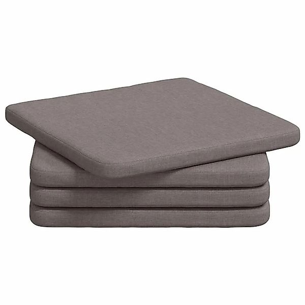 vidaXL Sitzkissen 4 Stk Taupe 40 x 40 x 3 cm Stoff 42015195 günstig online kaufen