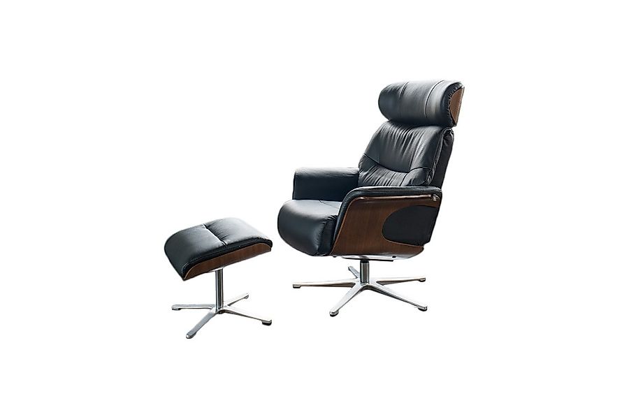 KAWOLA Relaxsessel TOSAR Leder schwarz - günstig online kaufen