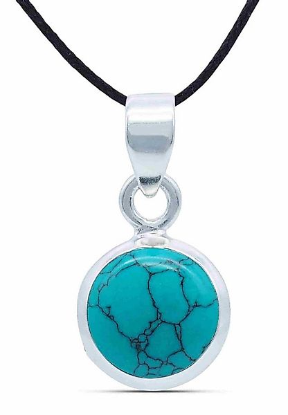 mantraroma Kettenanhänger MIALE rund aus 925 Silber mit Türkis (Kettenanhän günstig online kaufen