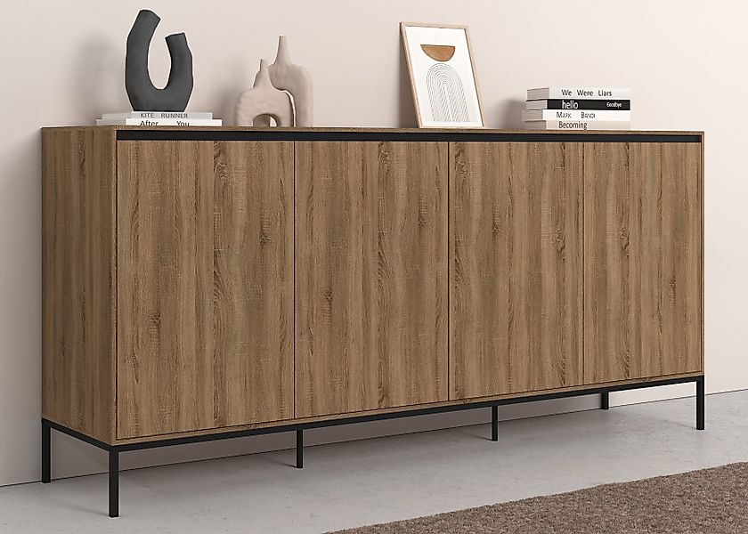 INOSIGN Sideboard "Bari" Kommode mit 4 Türen und 2 feste Einlegeböden, Brei günstig online kaufen