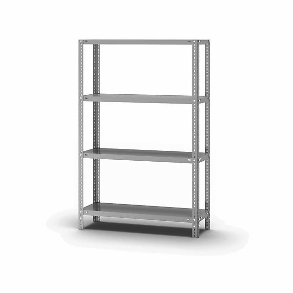 PROREGAL Edelstahlregal Schraubsystem HxBxT 150 x 100 x 30 cm 4 Ebenen Fach günstig online kaufen