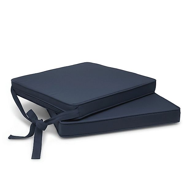 Beautissu 2er Set Loft SK Stuhlkissen Dunkelblau 45x40x5cm günstig online kaufen