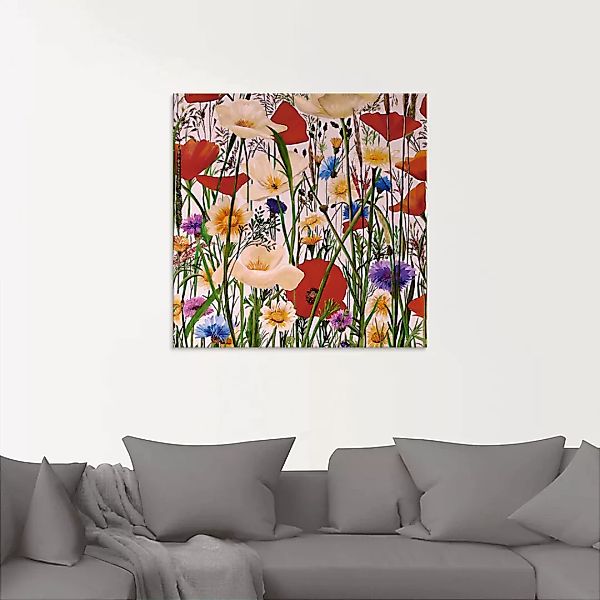 Artland Glasbild "Bunt und Natürlich", Blumen, (1 St.) günstig online kaufen